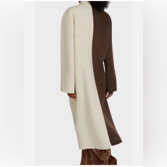 NWT RONNY KOBO
WENDALIN WOOL TWO
TONE COAT BROWN IVORY - Picture 13 of 13